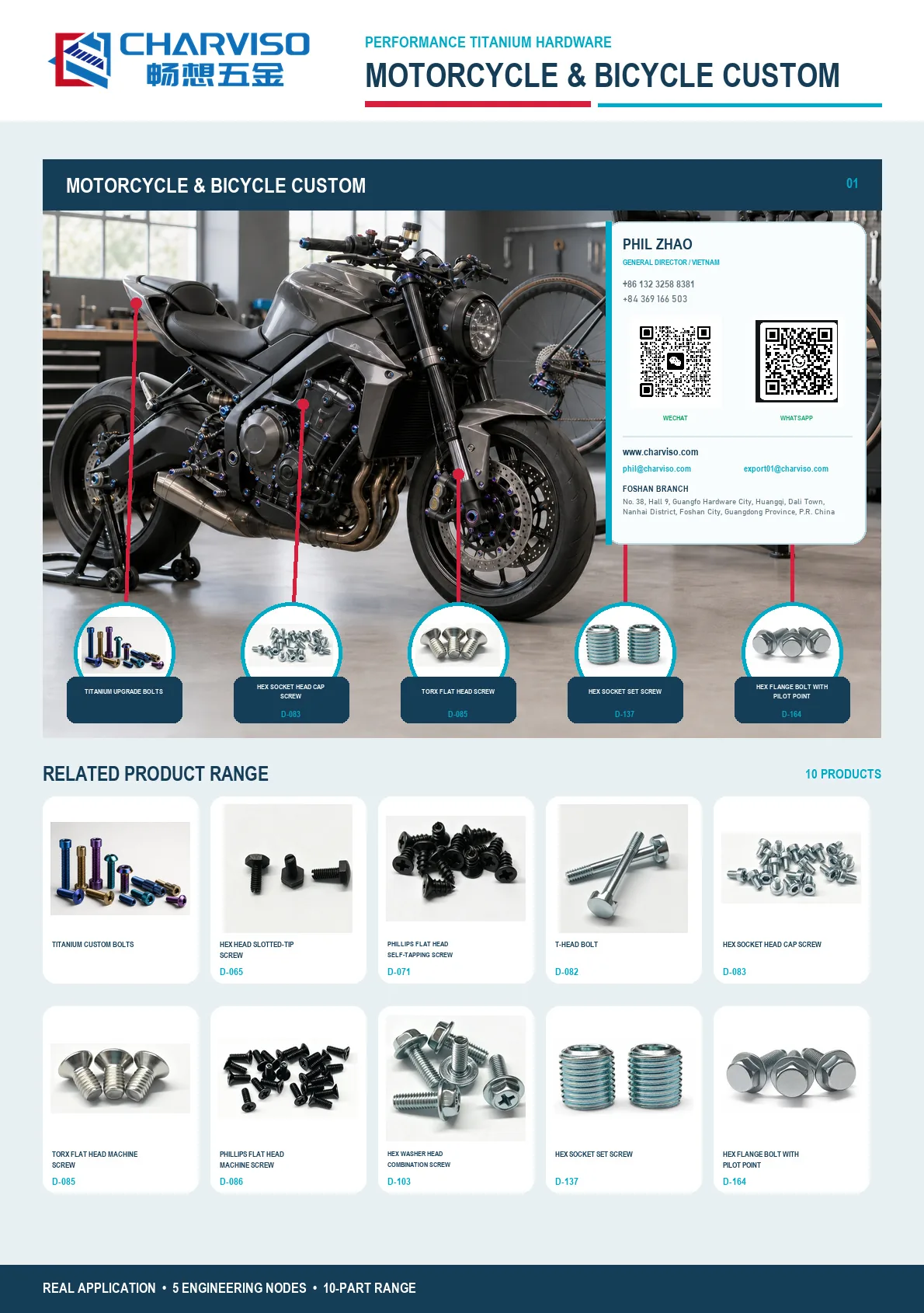 Motorcycle bicycle and custom precision components