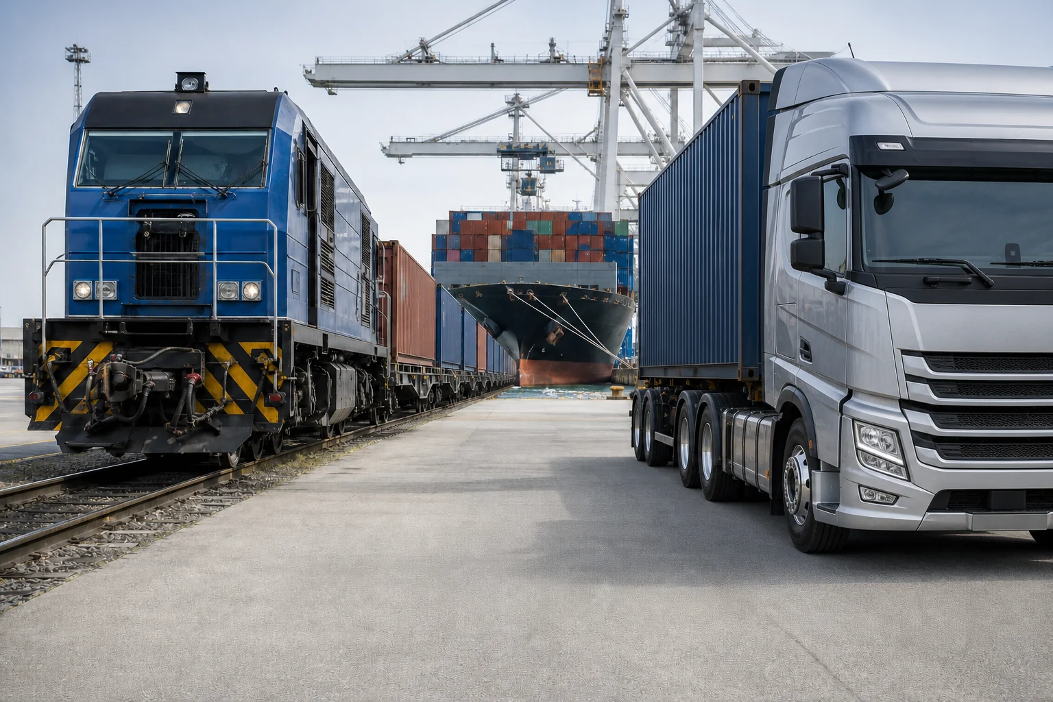 Rail road and marine transport